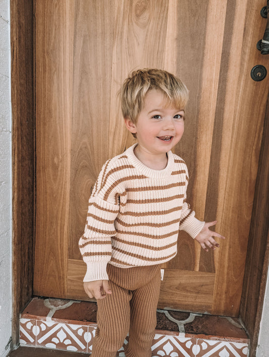 Chunky Jumper | Brown Stripe