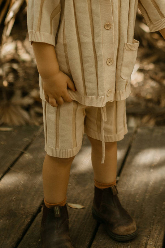 Wide Rib Shorts- Kids | Two Tone | WYLDE. Wylde. Clothing for Kids