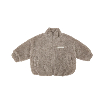 Kids Wooley Zip Jacket - Beige | Soll