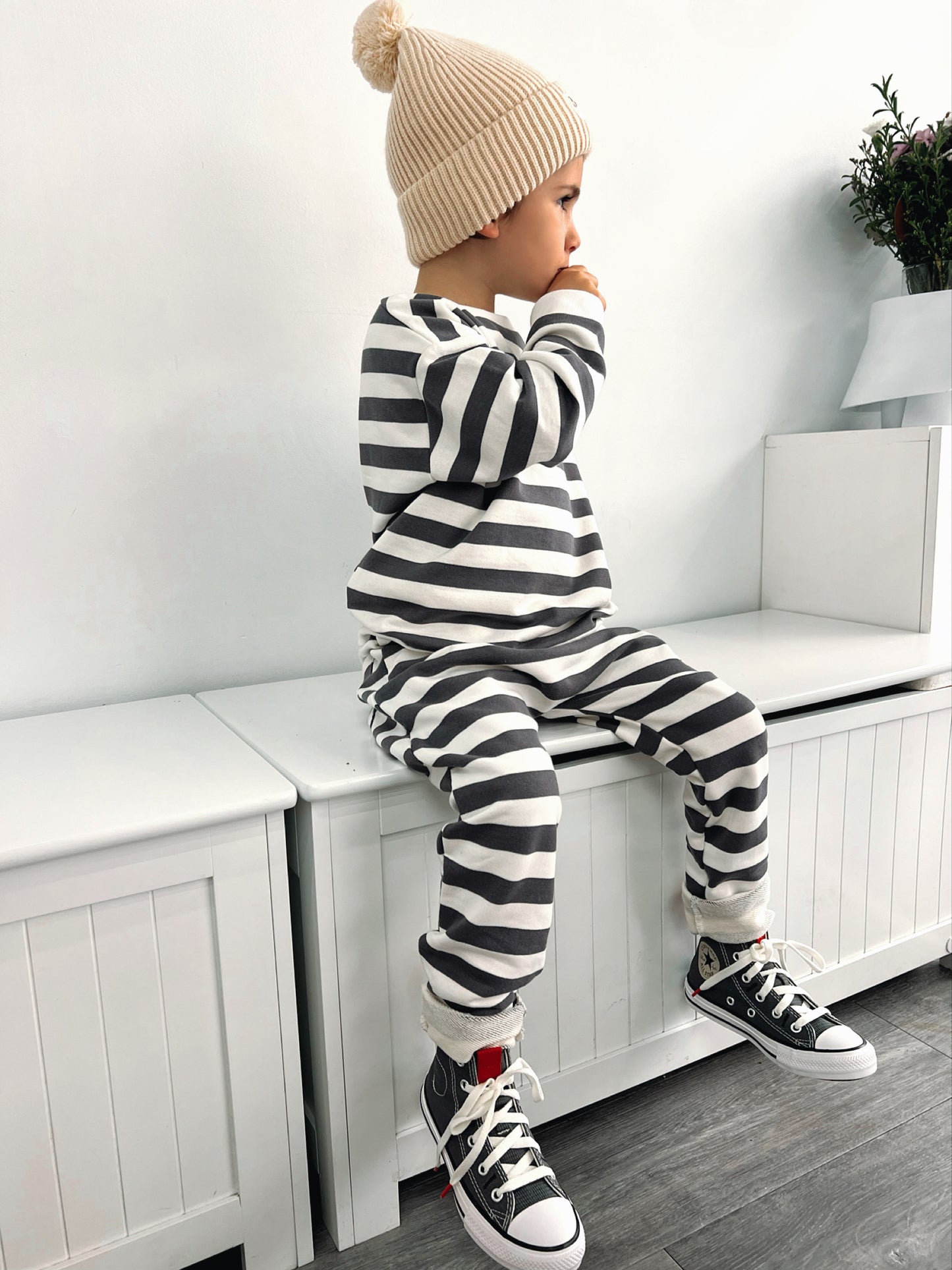 Sunny pant - Navy stripe | Bobby G Babywear