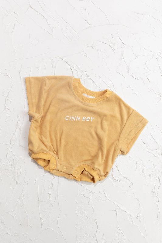 Terry Tshirt Romper - Mustard - CINNAMON BABY Cinnamon Baby