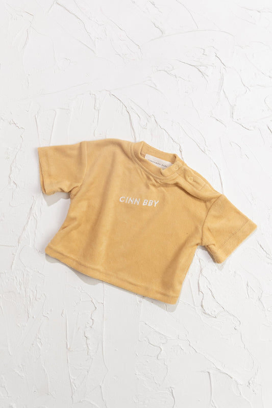 Terry Towelling Tee - Mustard