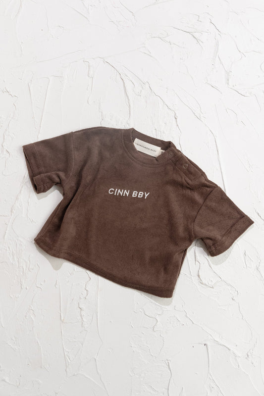 Terry Towelling Tee - Dark Chocolate - CINNAMON BABY Cinnamon Baby