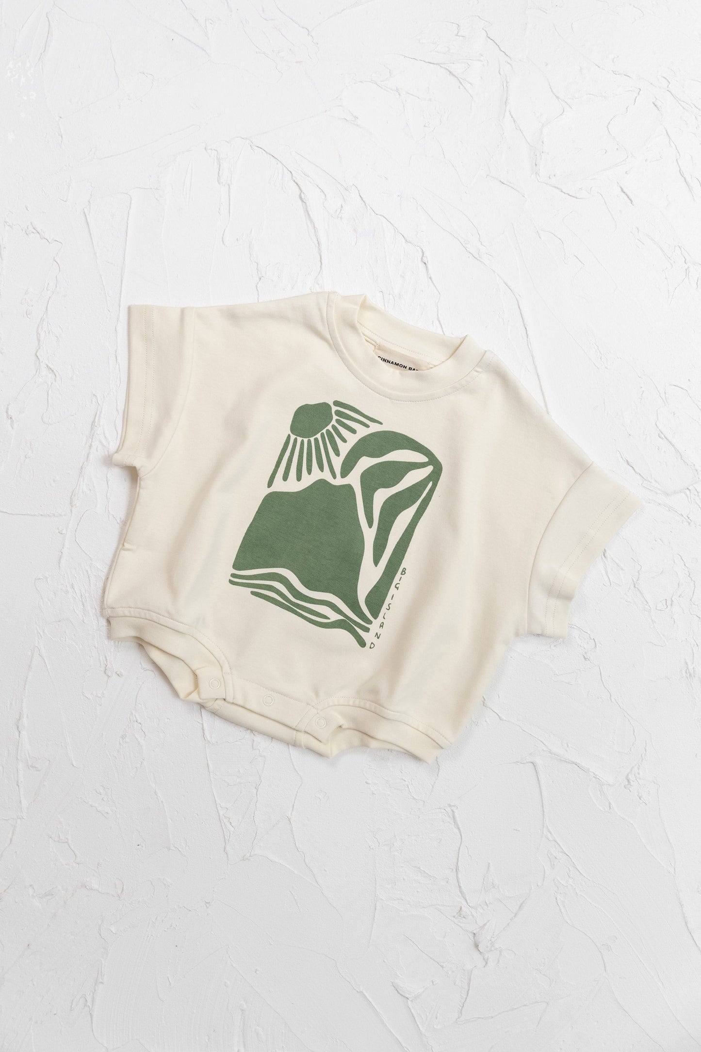 Big Island Tshirt Romper - Olive - CINNAMON BABY