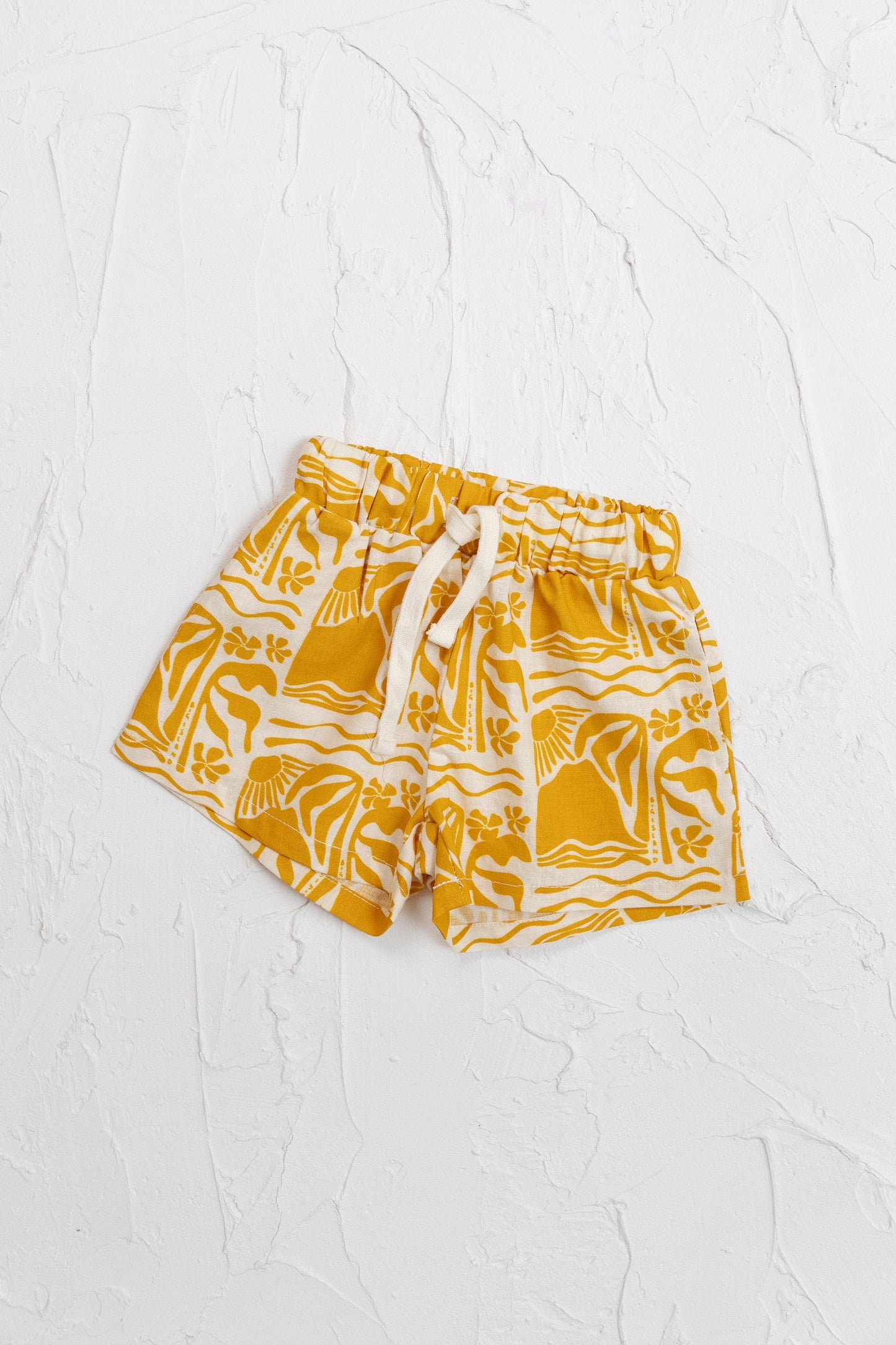 Linen Shorts - Mustard - CINNAMON BABY