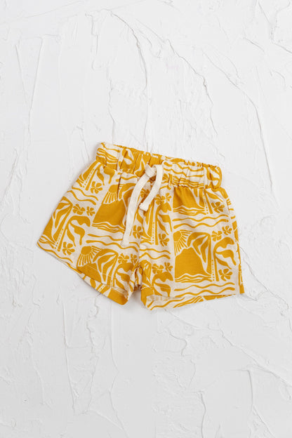 Linen Shorts - Mustard - CINNAMON BABY