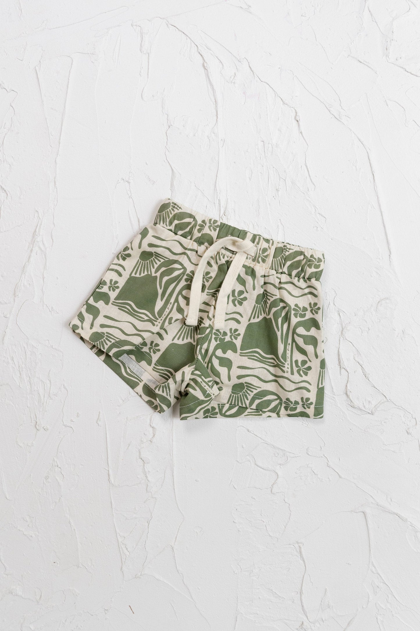 Linen Shorts - Olive - CINNAMON BABY