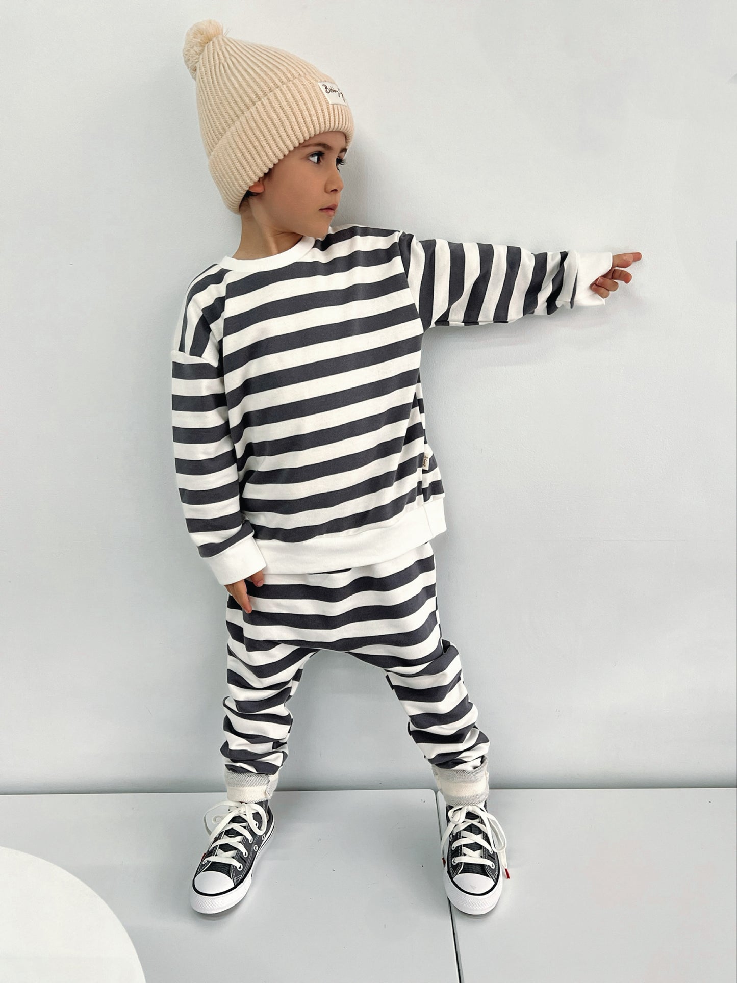 Sunny pant - Navy stripe | Bobby G Babywear