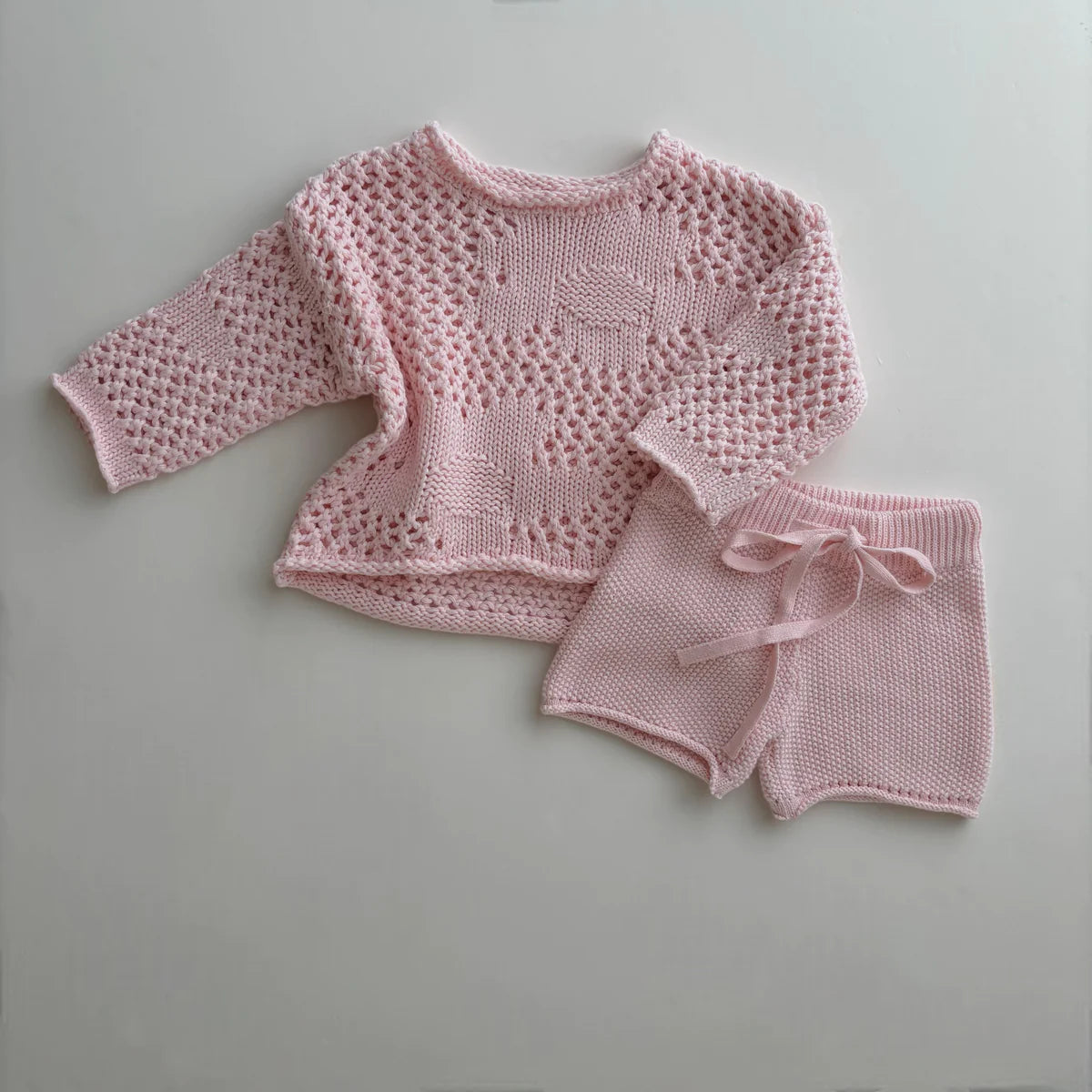 Belle and Sun -Bloom Crochet Pullover | Cherry Blossom