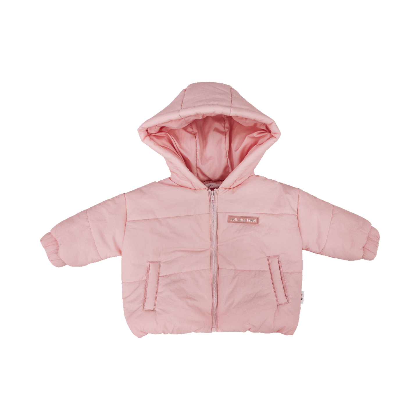 Kids Hooded Puffer Jacket - Pink | Soll