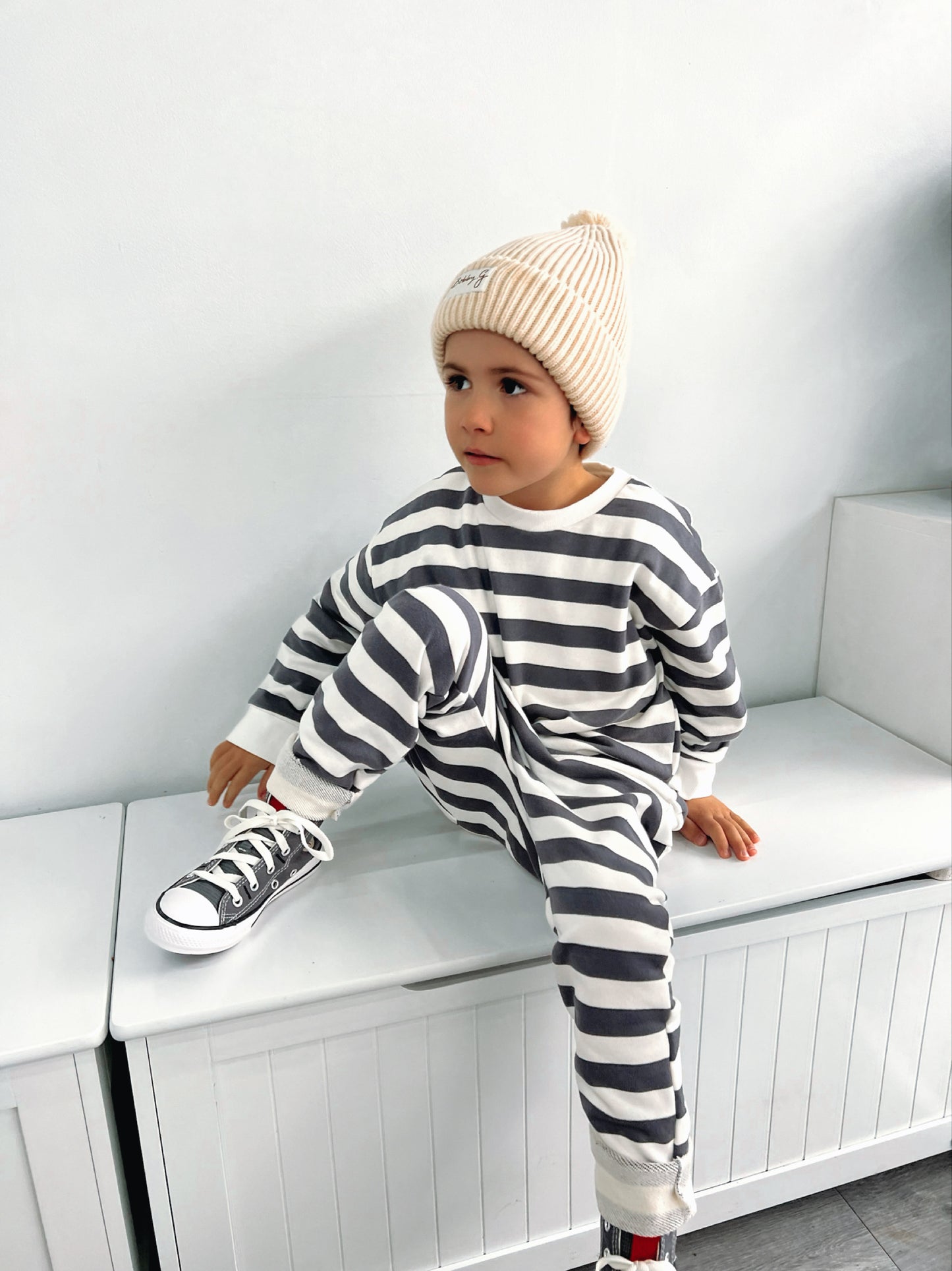 Sunny pant - Navy stripe | Bobby G Babywear