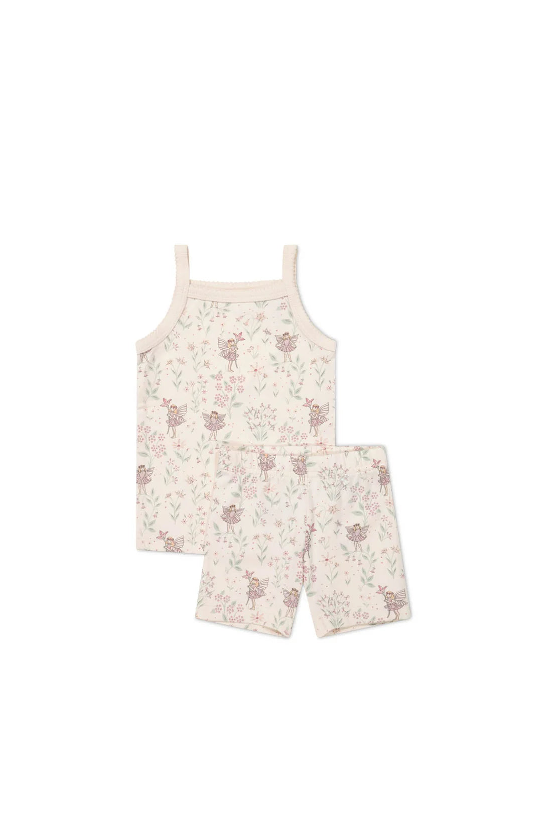 Organic Cotton Daisy May Pyjama Singlet Set - Fairy Willow