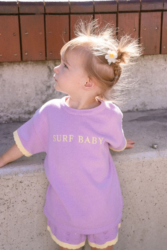 Surf Baby Tee | Lilac & Lemon | WYLDE.