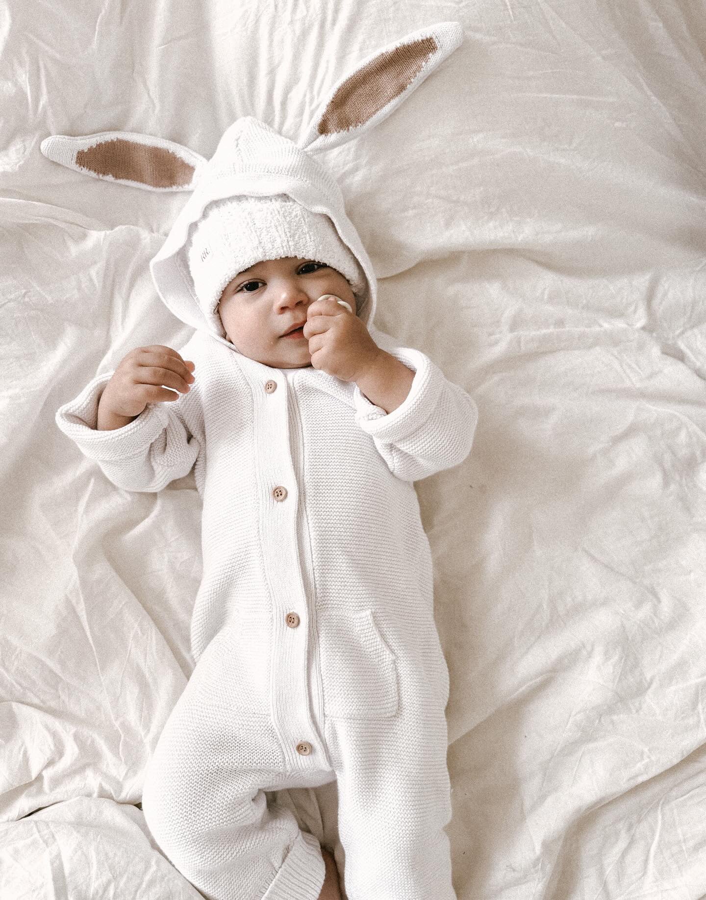 Harriet Bunny Romper | Coconut - Raising Reign Easter