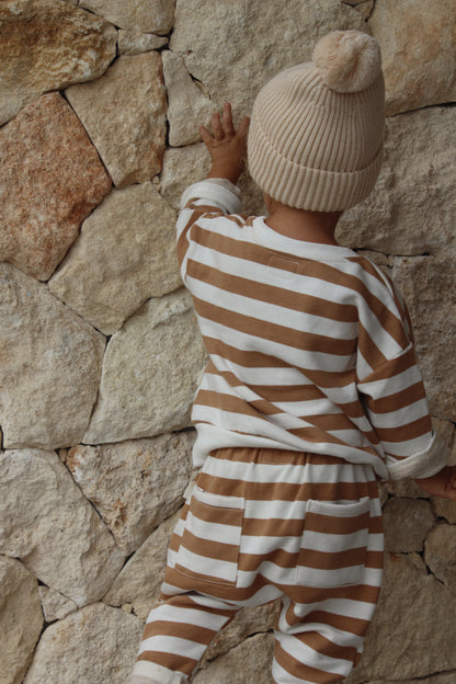 Sunny pant - Biscoff stripe | Bobby G Babywear