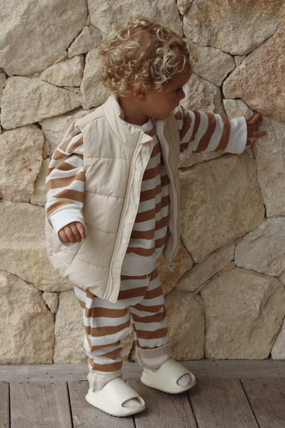 Sunny pant - Biscoff stripe | Bobby G Babywear