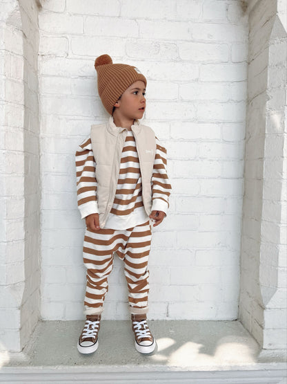 Sunny pant - Biscoff stripe | Bobby G Babywear