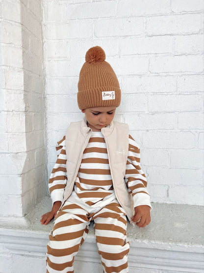 Camden pullover - Biscoff stripe| Bobby G