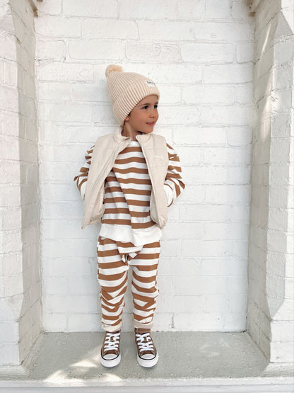 Sunny pant - Biscoff stripe | Bobby G Babywear