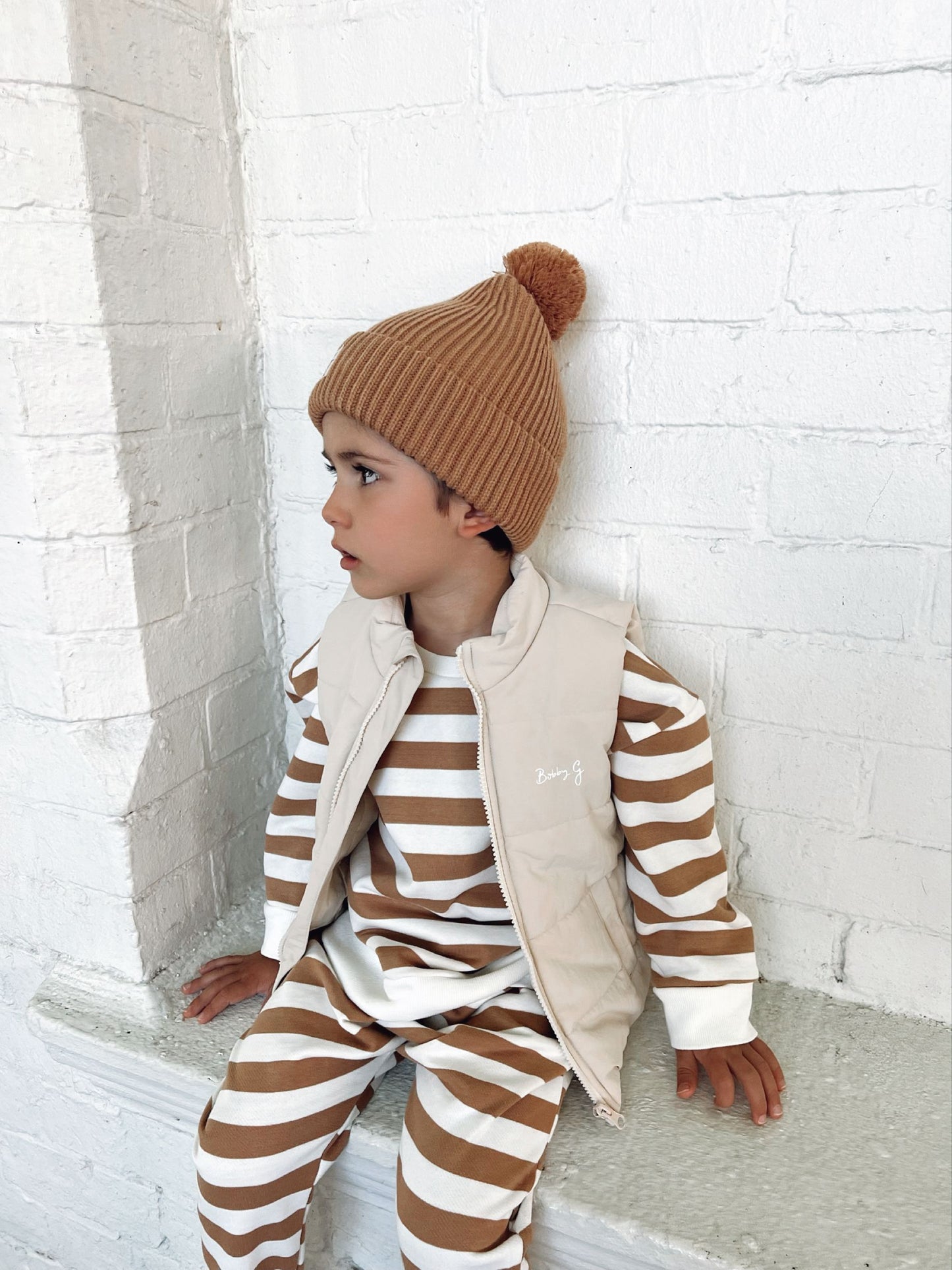 Camden pullover - Biscoff stripe| Bobby G