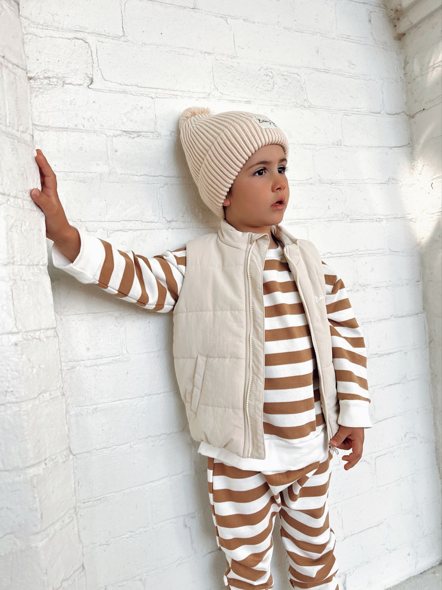 Ari Puffer vest - Eggshell | Bobby G Baby Wear Bobby G