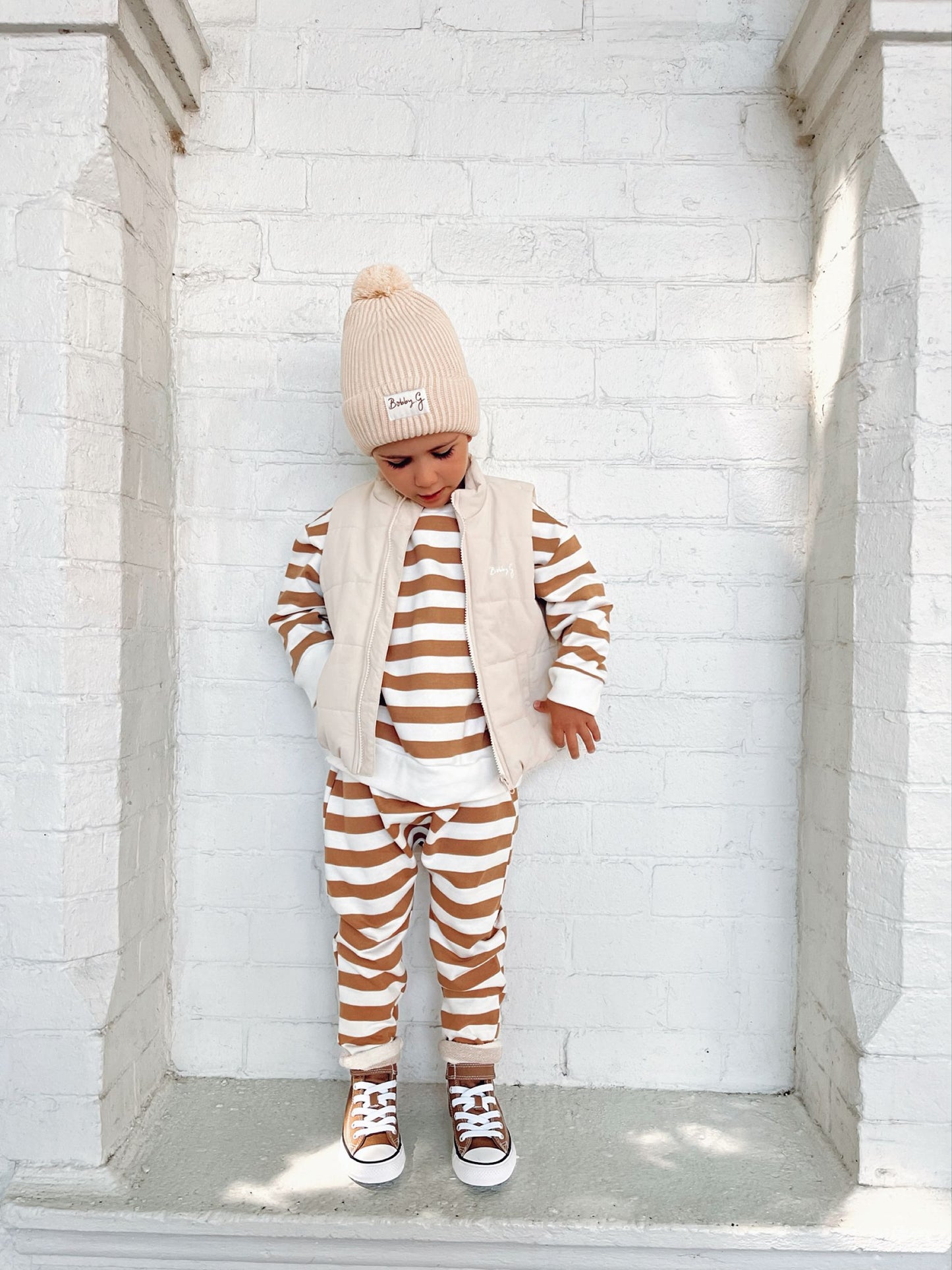 Ari Puffer vest - Eggshell | Bobby G Baby Wear