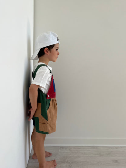 CARPENTER SHORTALL - 90s COLOURBLOCK | Twin Collective Twin Collective