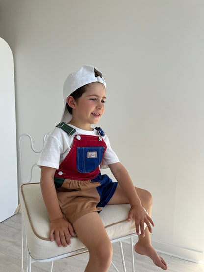 CARPENTER SHORTALL - 90s COLOURBLOCK | Twin Collective Twin Collective