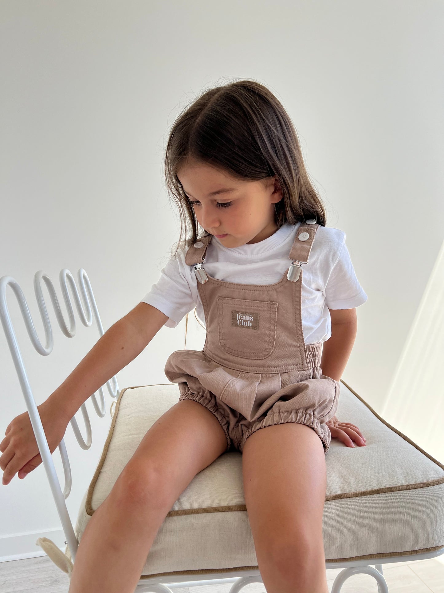 BOWIE BUBBLE ROMPER - LATTE BROWN | Twin Collective wyldeclothing