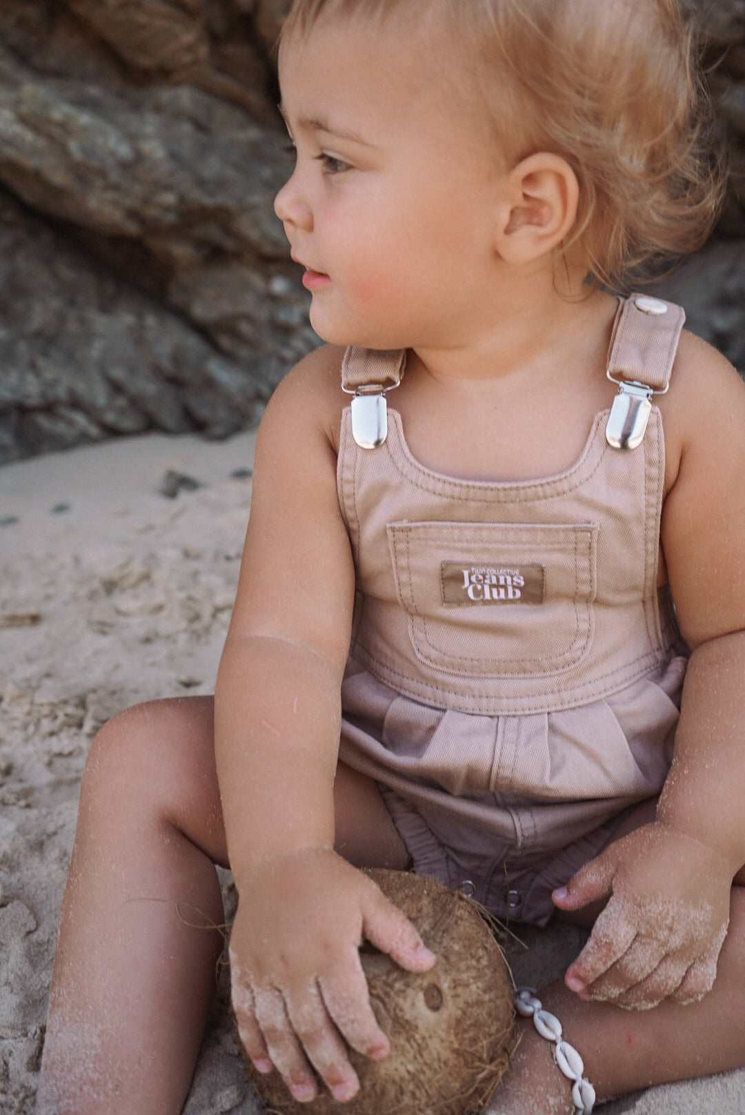 BOWIE BUBBLE ROMPER - LATTE BROWN | Twin Collective wyldeclothing