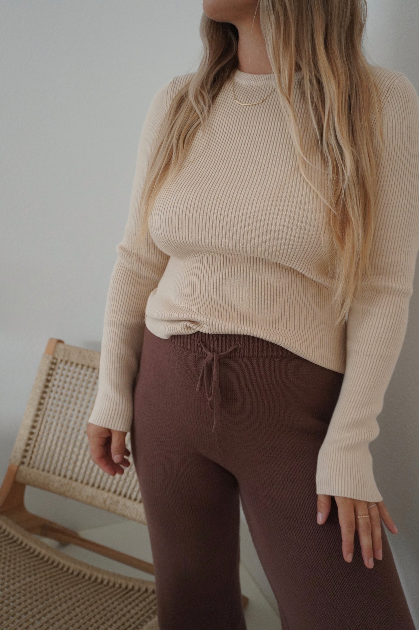 RIBBED TOP | BEIGE (WOMEN'S)