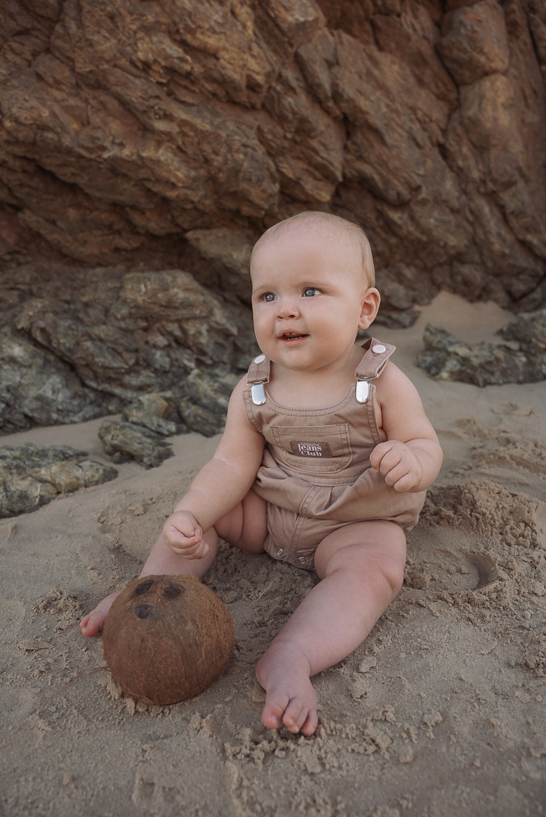 BOWIE BUBBLE ROMPER - LATTE BROWN | Twin Collective