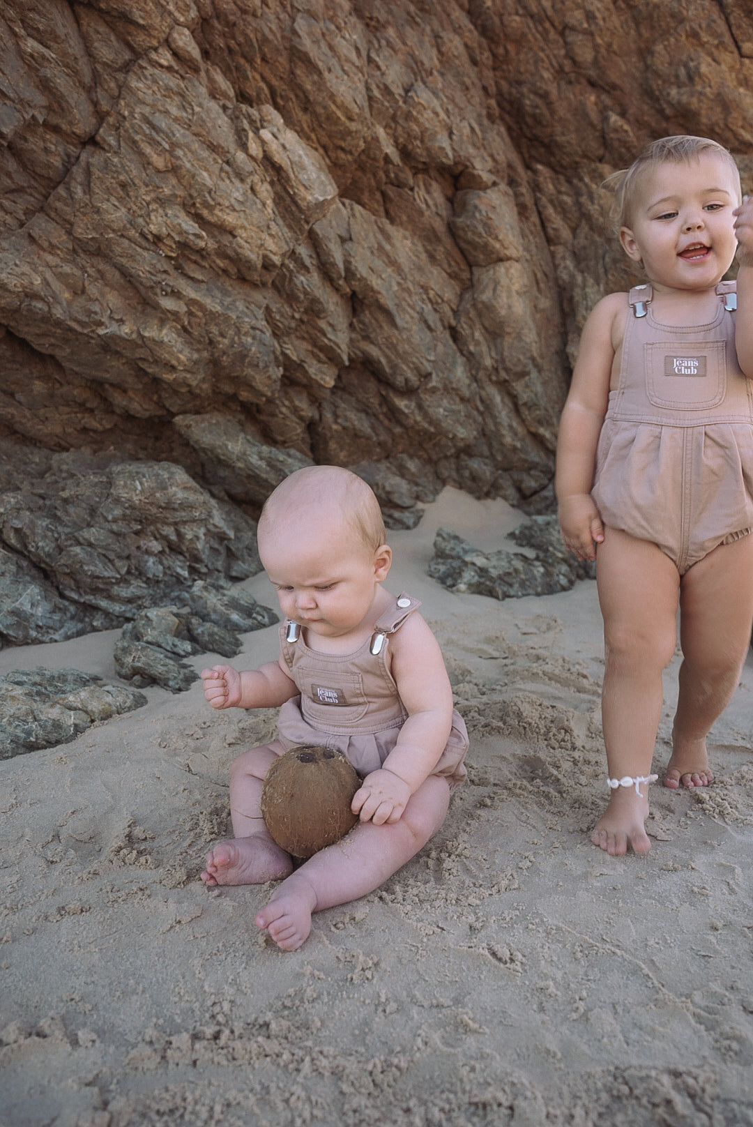 BOWIE BUBBLE ROMPER - LATTE BROWN | Twin Collective wyldeclothing