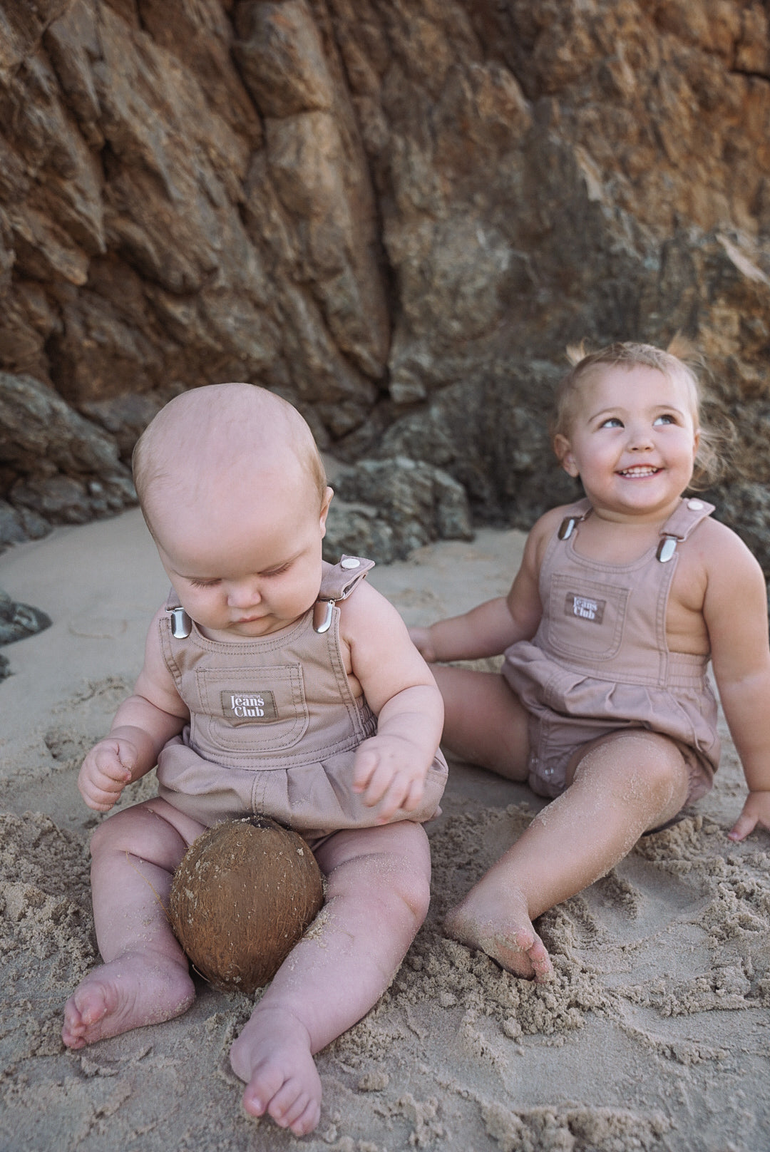 BOWIE BUBBLE ROMPER - LATTE BROWN | Twin Collective