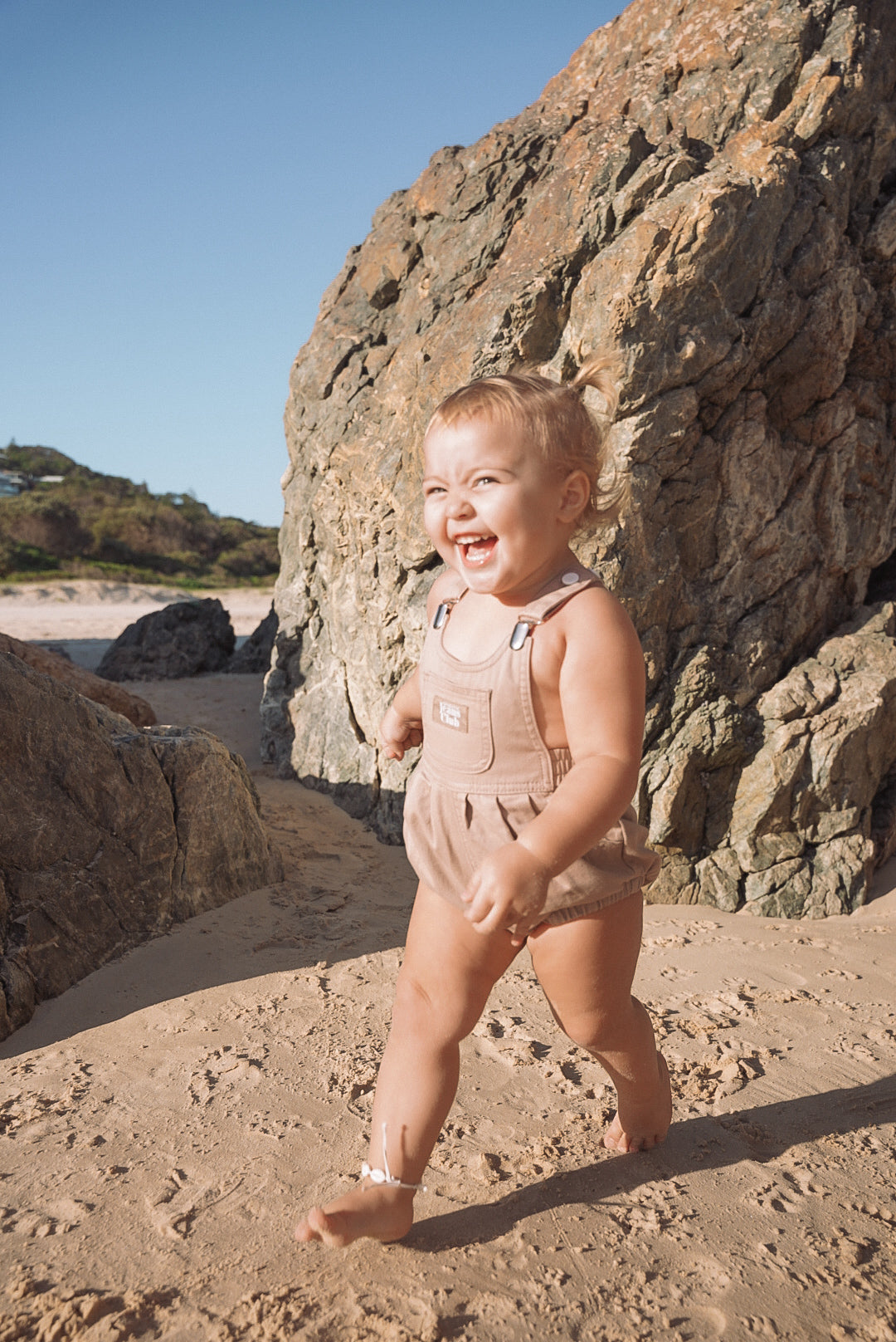 BOWIE BUBBLE ROMPER - LATTE BROWN | Twin Collective wyldeclothing