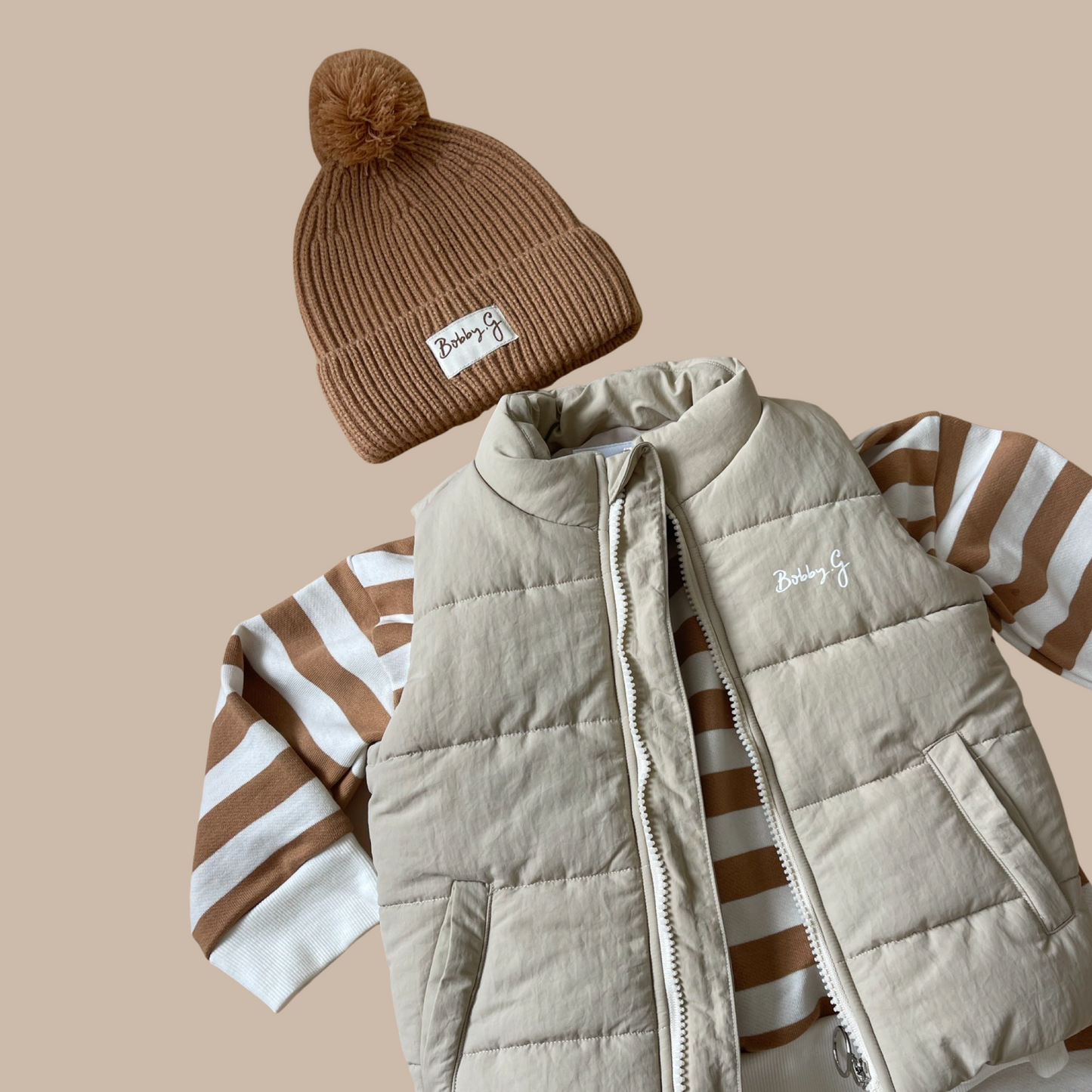 Camden pullover - Biscoff stripe| Bobby G