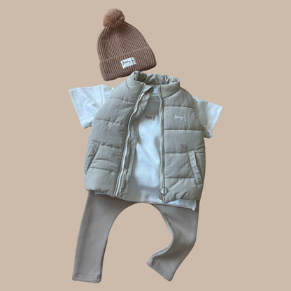 Ari Puffer vest - Eggshell | Bobby G Baby Wear Bobby G