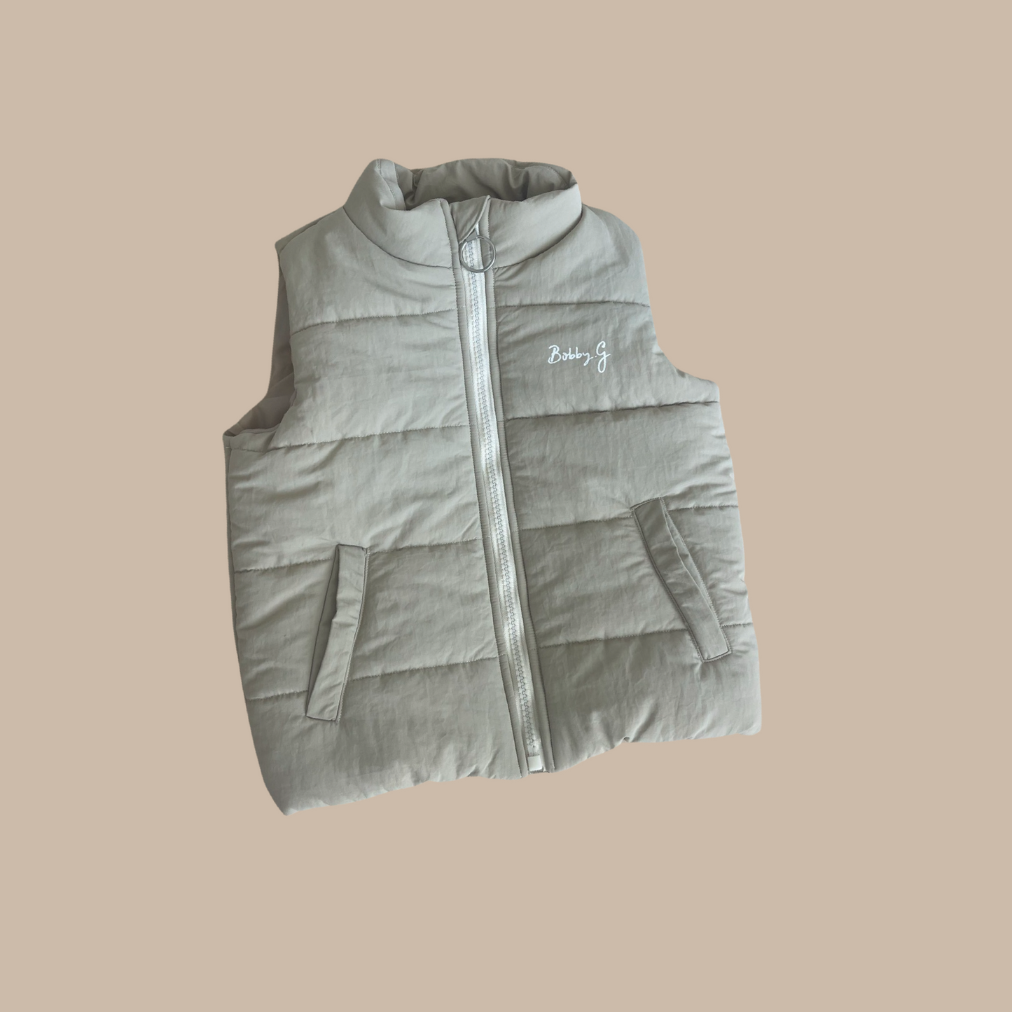 Ari Puffer vest - Eggshell | Bobby G Baby Wear