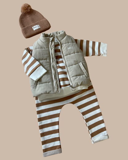 Sunny pant - Biscoff stripe | Bobby G Babywear