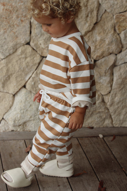 Sunny pant - Biscoff stripe | Bobby G Babywear