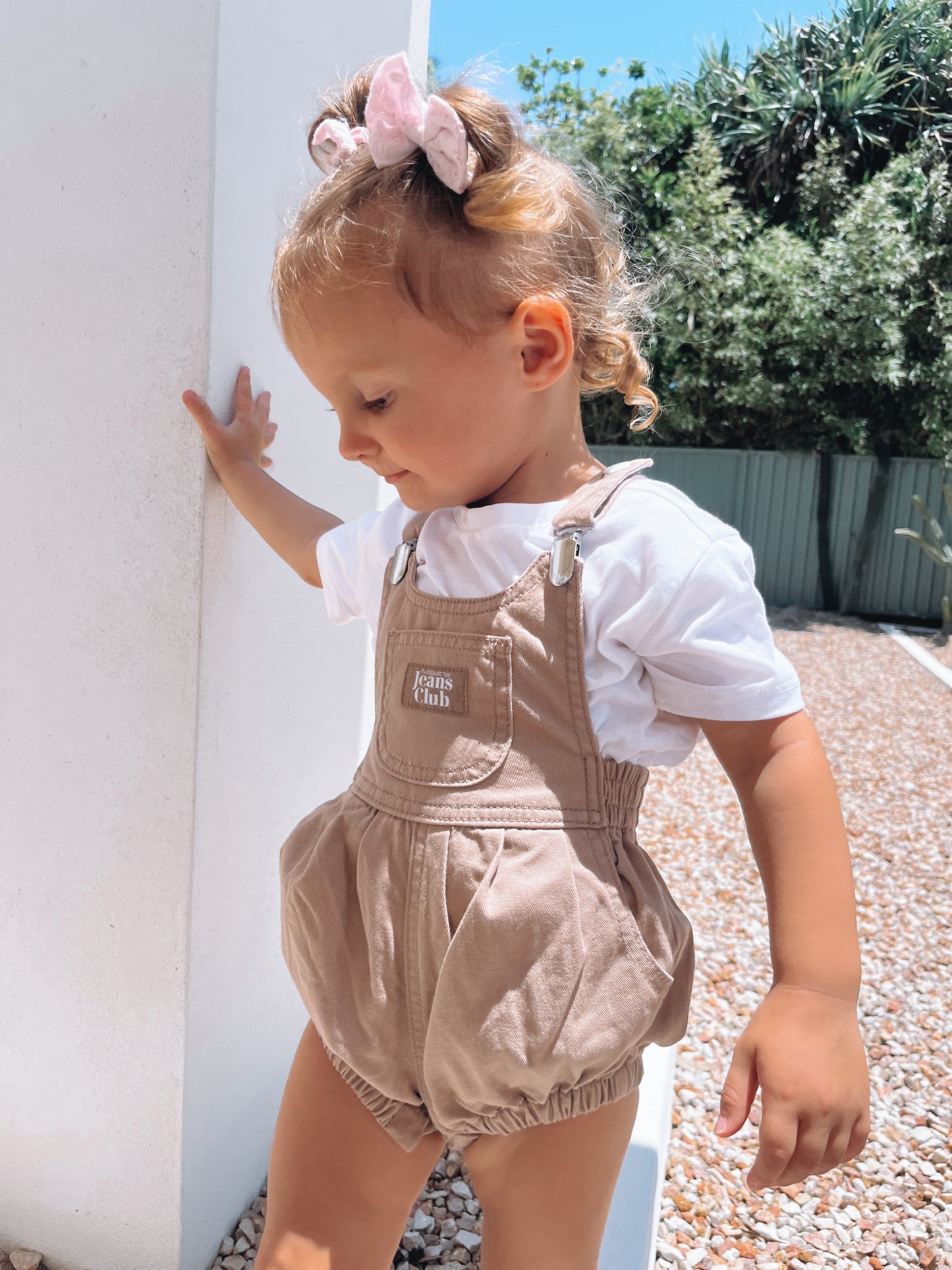 BOWIE BUBBLE ROMPER - LATTE BROWN | Twin Collective wyldeclothing