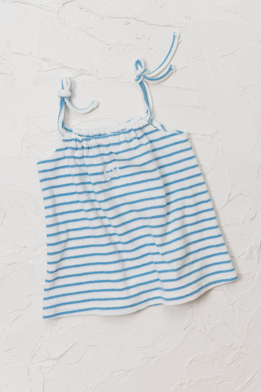 Terry Stripe Dress - Blue