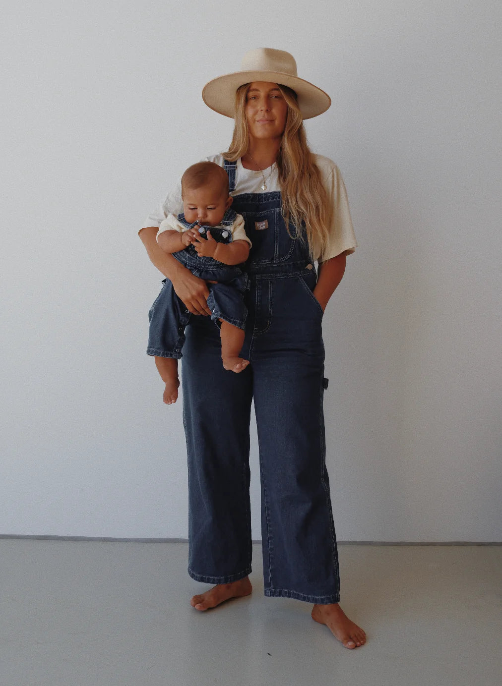 Mama and Mini Carpenter Overall - Blue Night Organic | Twin Collective
