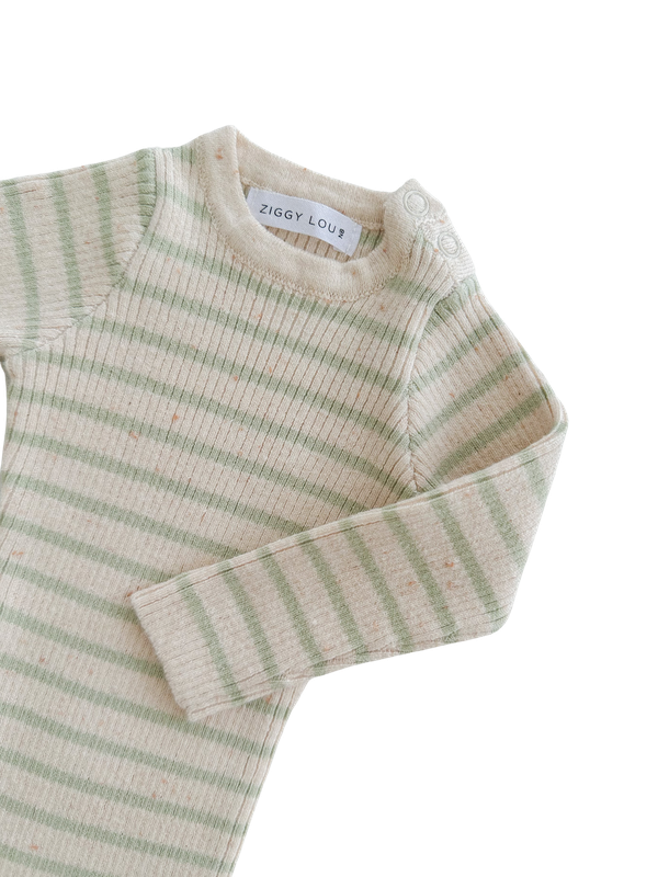 BODYSUIT | BISCOTTI STRIPE - ZIGGY LOU SPRING 24