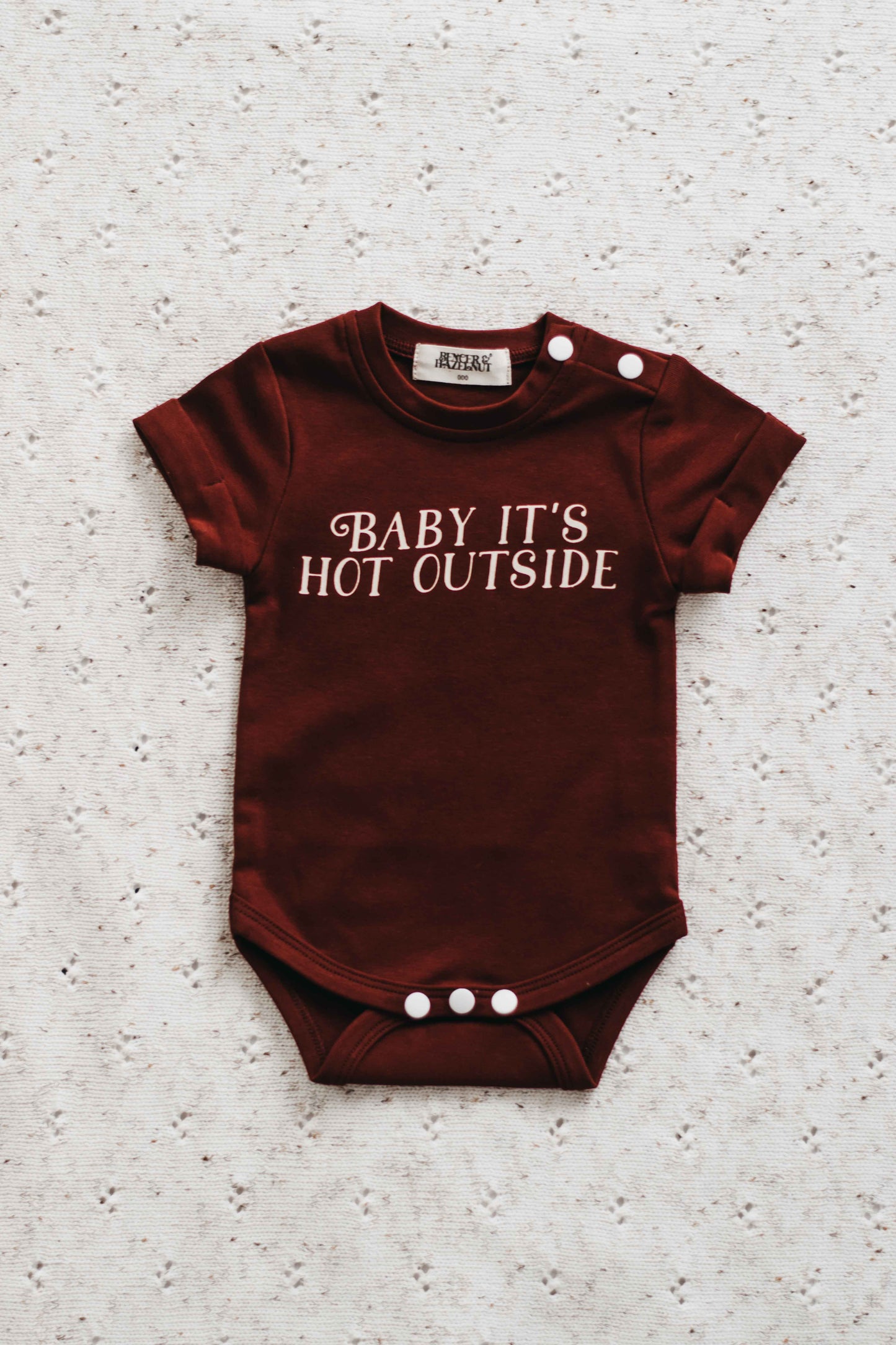 Bencer and Hazelnut- Christmas Baby It's Hot Outside Bodysuit/Tee wyldeclothing