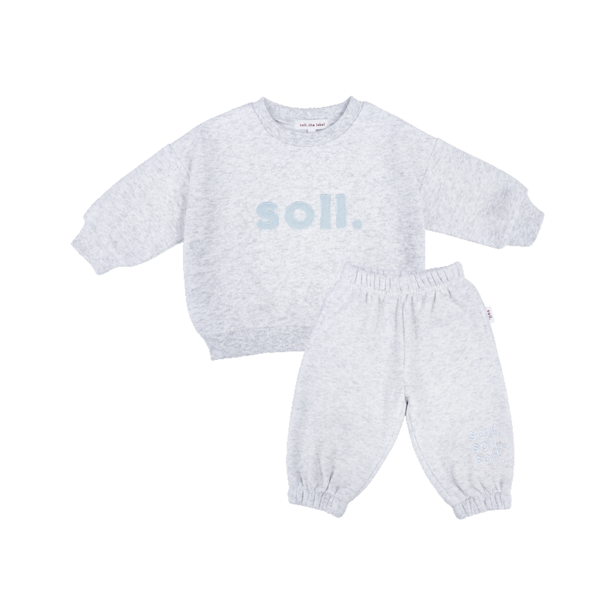 Kids Soll Fleece Set - Grey/Blue