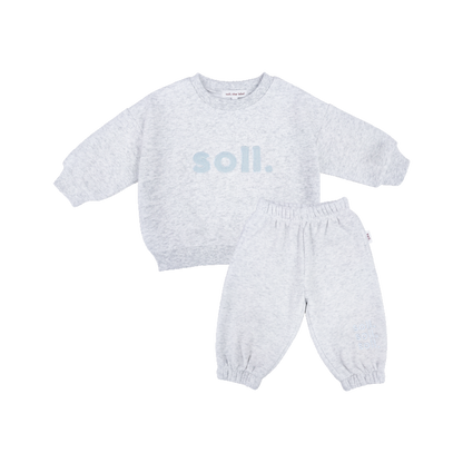 Kids Soll Fleece Set - Grey/Blue