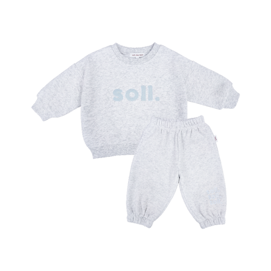 Kids Soll Fleece Set - Grey/Blue