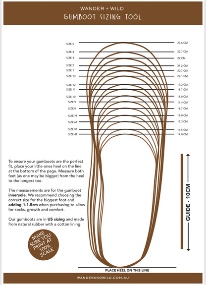 Natural Rubber Gumboots - Wildflower